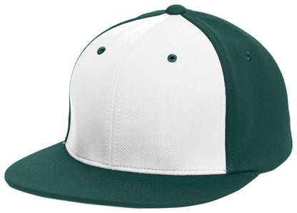 Premium P-Tec Flexfit® Cap - White/Dark Green/Dark Green