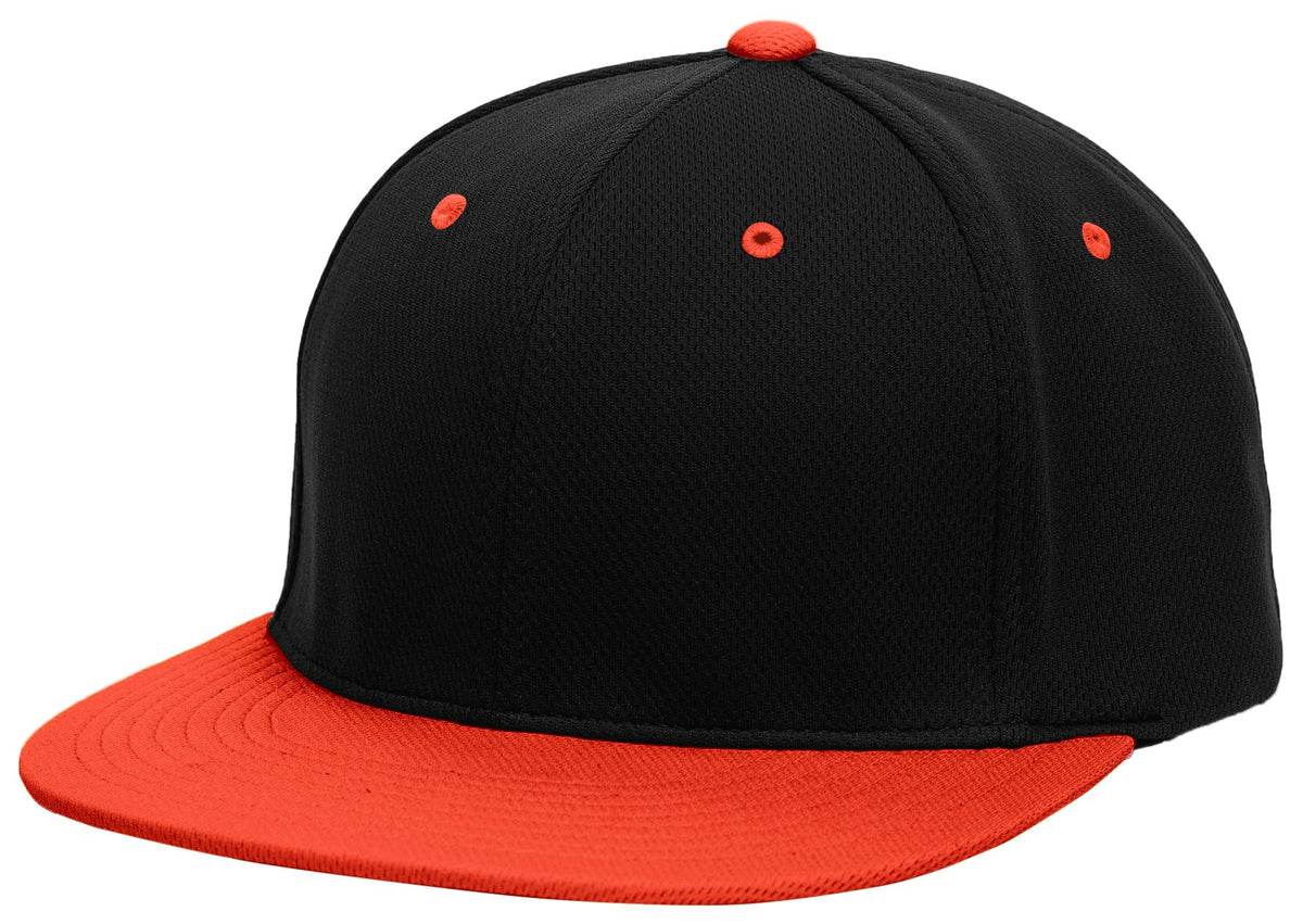 Premium P-Tec Flexfit® Cap - Black/Orange