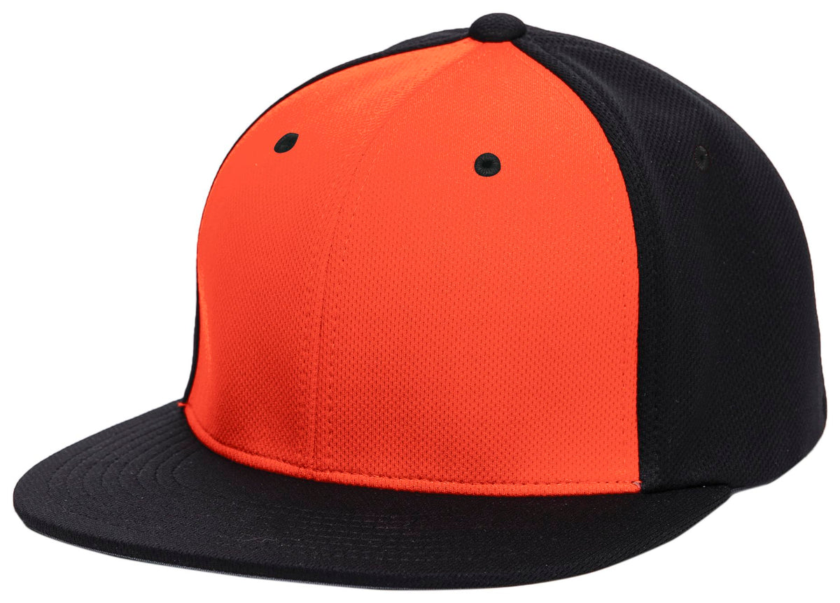 Premium P-Tec Flexfit® Cap - Orange/Black/Black