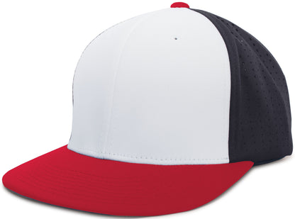 Perforated F3 Performance Flexfit® Cap - White/Navy/Red