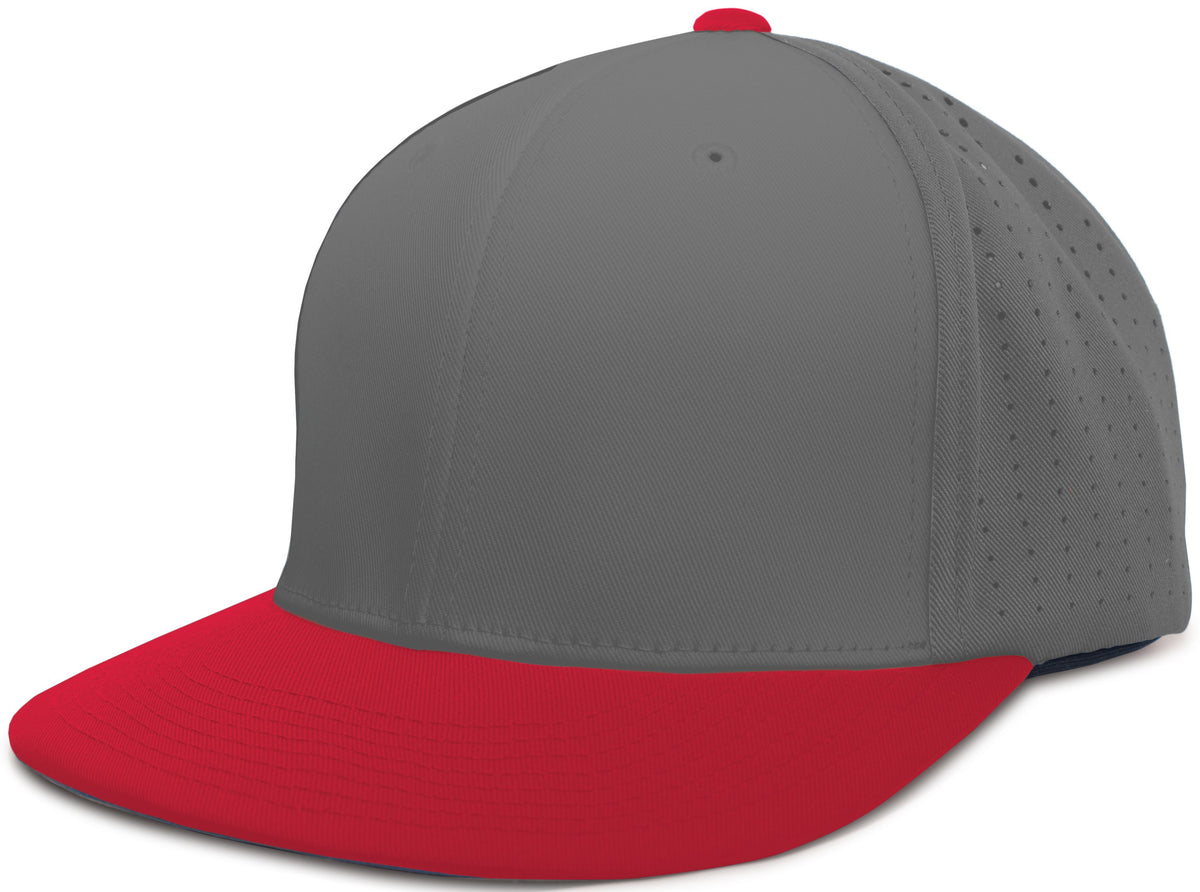 Perforated F3 Performance Flexfit® Cap - Graphite/Red