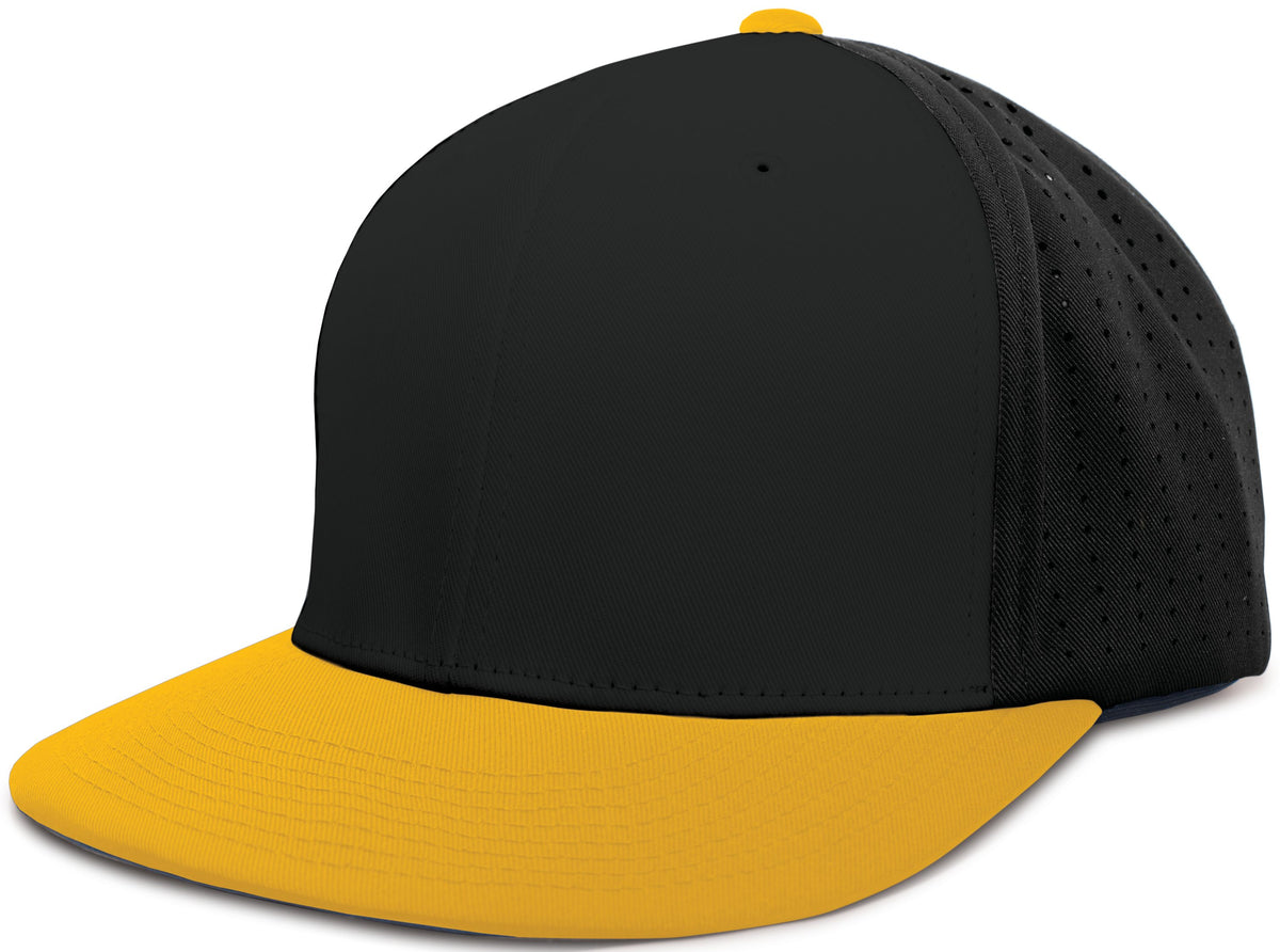 Perforated F3 Performance Flexfit® Cap - Black/Gold