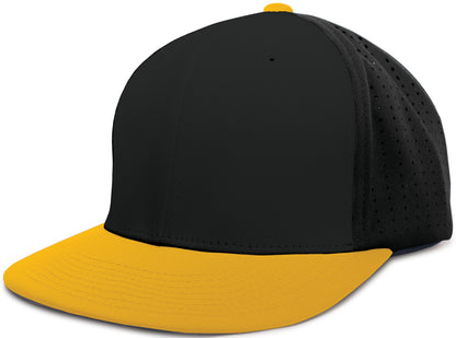 Perforated F3 Performance Flexfit® Cap - Black/Gold