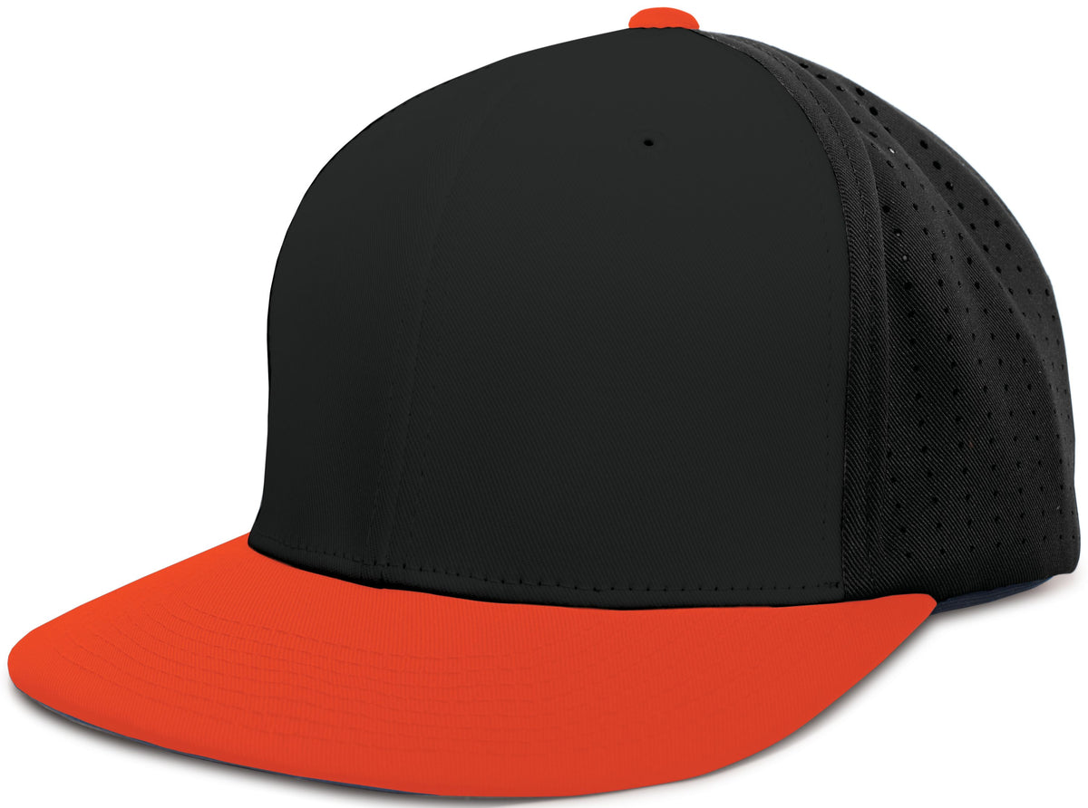 Perforated F3 Performance Flexfit® Cap - Black/Orange