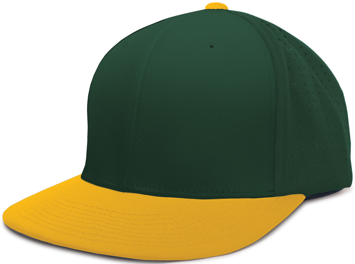 Perforated F3 Performance Flexfit® Cap - Dark Green/Gold
