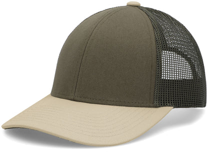 Low-Pro Trucker Cap - Moss/Beige