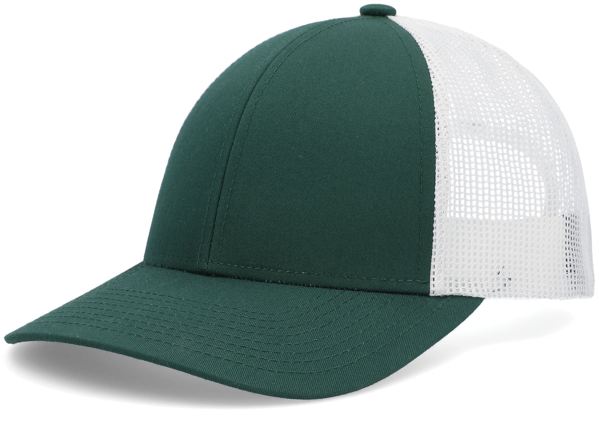 Low-Pro Trucker Cap - Dark Green/White/Dark Green