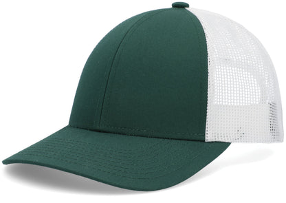 Low-Pro Trucker Cap - Dark Green/White/Dark Green