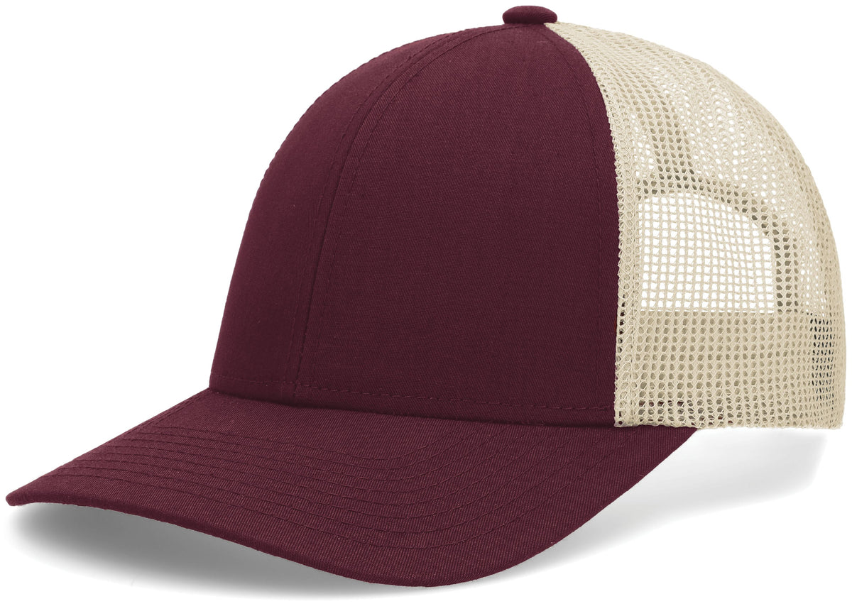 Low-Pro Trucker Cap - Maroon/Beige/Maroon
