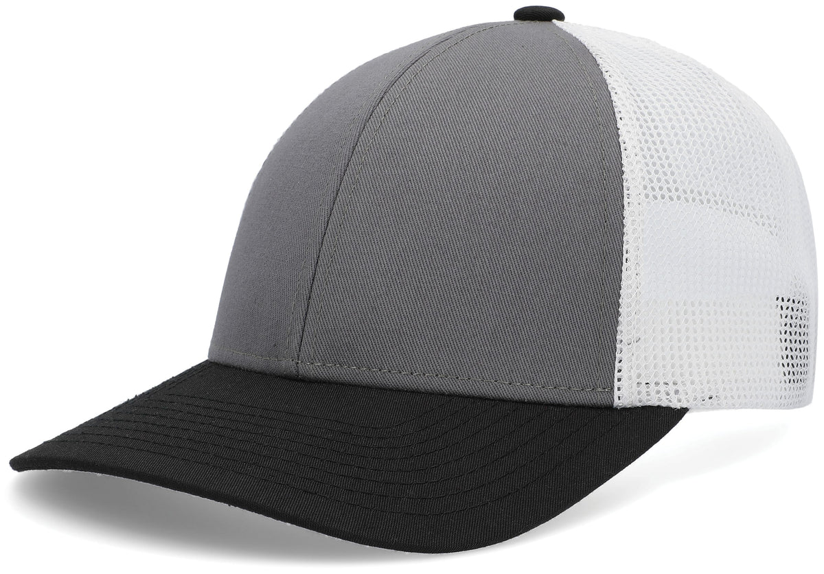 Low-Pro Trucker Cap - Light Charcoal/White/Black
