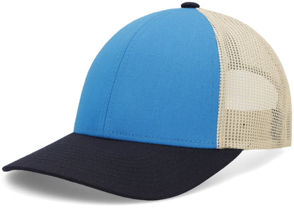 Low-Pro Trucker Cap - Panther Teal/Beige/Navy