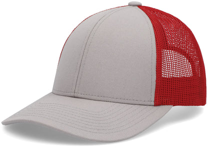 Low-Pro Trucker Cap - Heather Grey/Red/Heather Grey