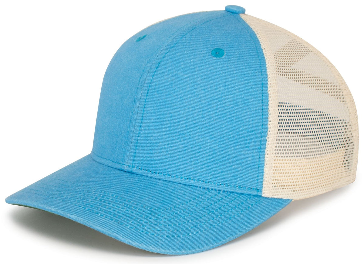 Ladies Ponytail Cap - Light Blue/Beige/Light Blue