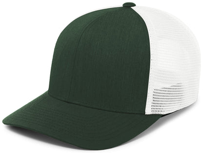Trucker PacFlex Snapback Cap - Dark Green/White/Dark Green