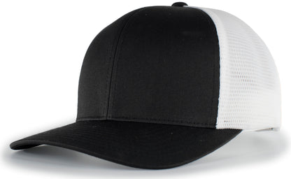 Trucker PacFlex Snapback Cap - Black/White/Black