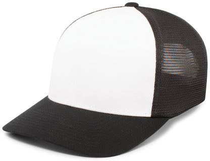 Trucker PacFlex Snapback Cap - White/Black/Black