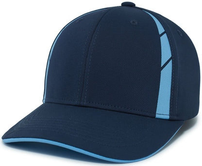 Sideline Snapback Cap Powered by Coolcore® - Navy/Columbia Blue