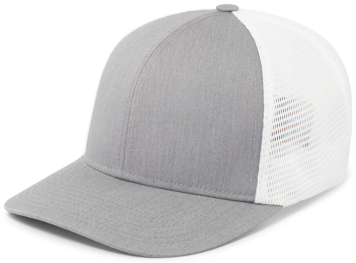 Fusion Trucker Cap - Heather Grey/White/Heather Gre