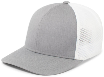 Fusion Trucker Cap - Heather Grey/White/Heather Gre