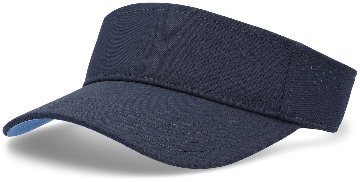 Perforated Visor Powered by Coolcore® - Navy/Columbia Blue