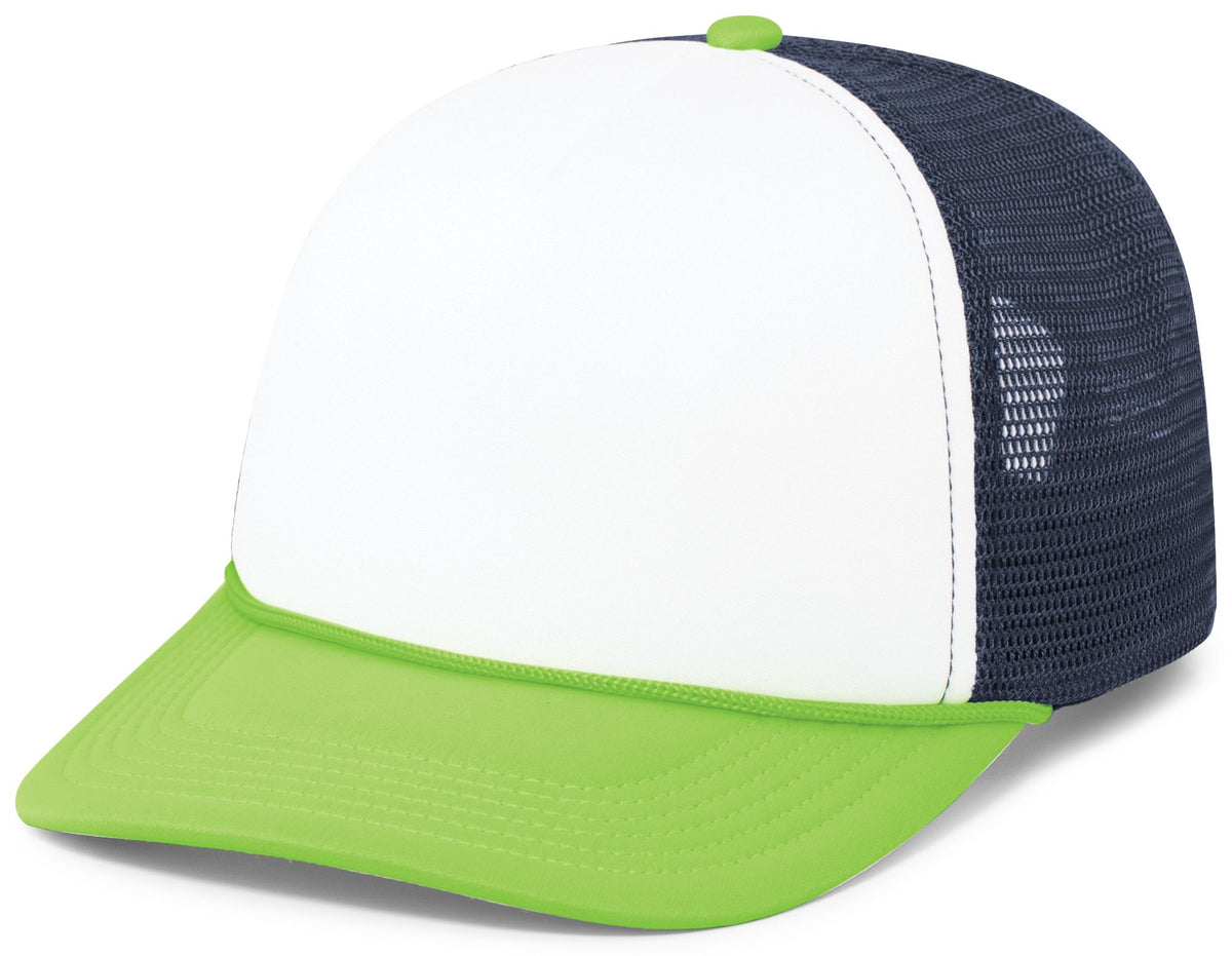 Foamie Fresh Trucker Cap - White/Navy/Neon Green