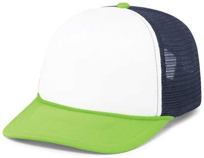 Foamie Fresh Trucker Cap - White/Navy/Neon Green