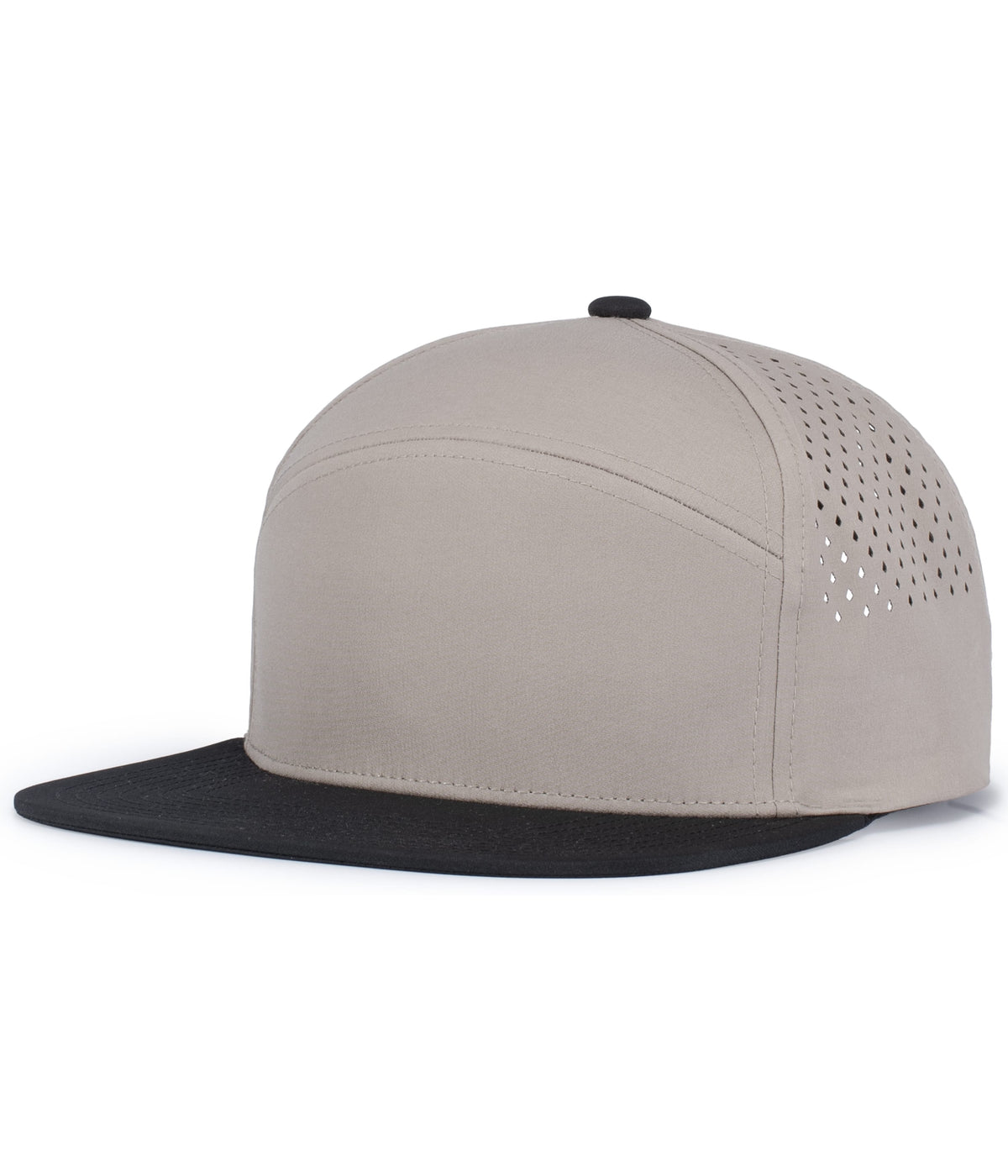 WEEKENDER PERFORATED 6-PANEL ARCH CAP - Mink/Black