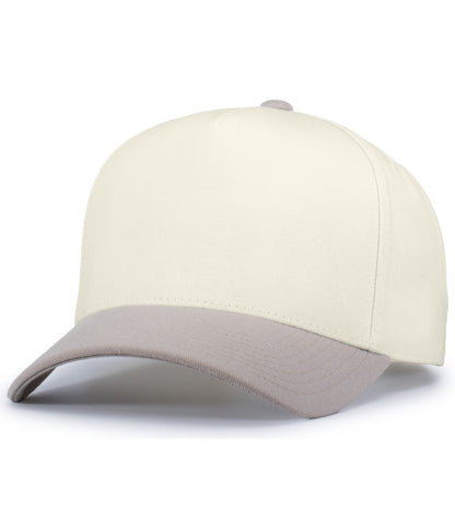HERITAGE 5-PANEL SNAPBACK CAP - Vintage White/Khaki