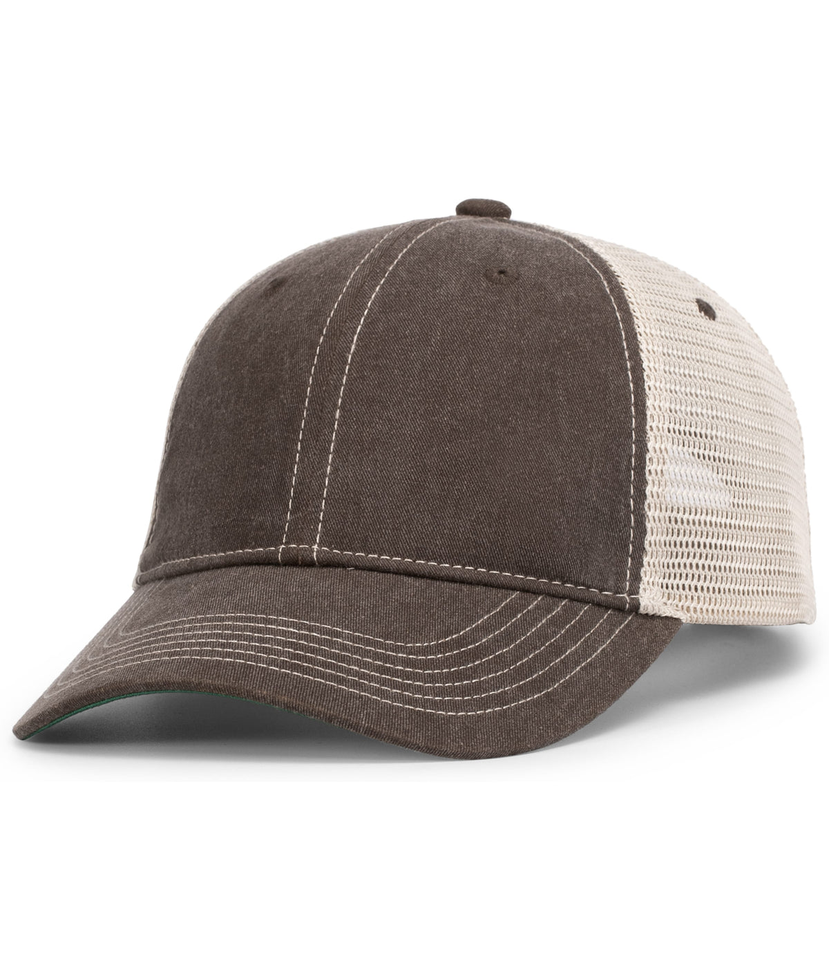 Vintage "Dirty" Trucker Snapback Cap - Brown/Tan/Brown