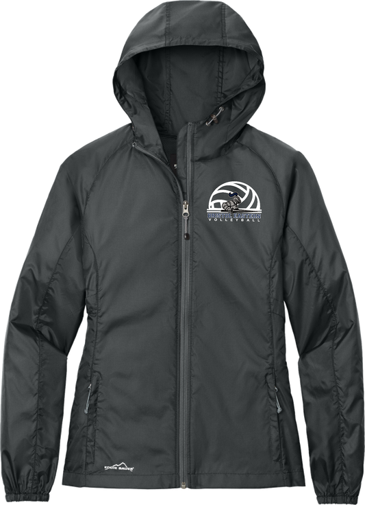 Bristol Eastern Volleyball Left Chest Logo Eddie Bauer Women's Packable Wind Jacket
