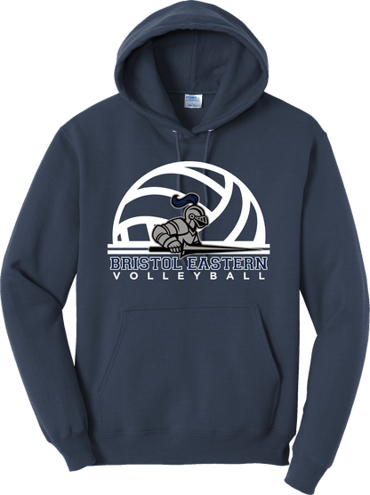 Bristol Eastern Volleyball Full Chest logo Hooded Sweatshirt
