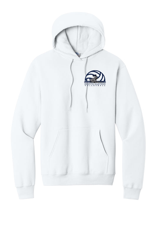 BEVB Left Chest logo White Hooded Sweatshirt