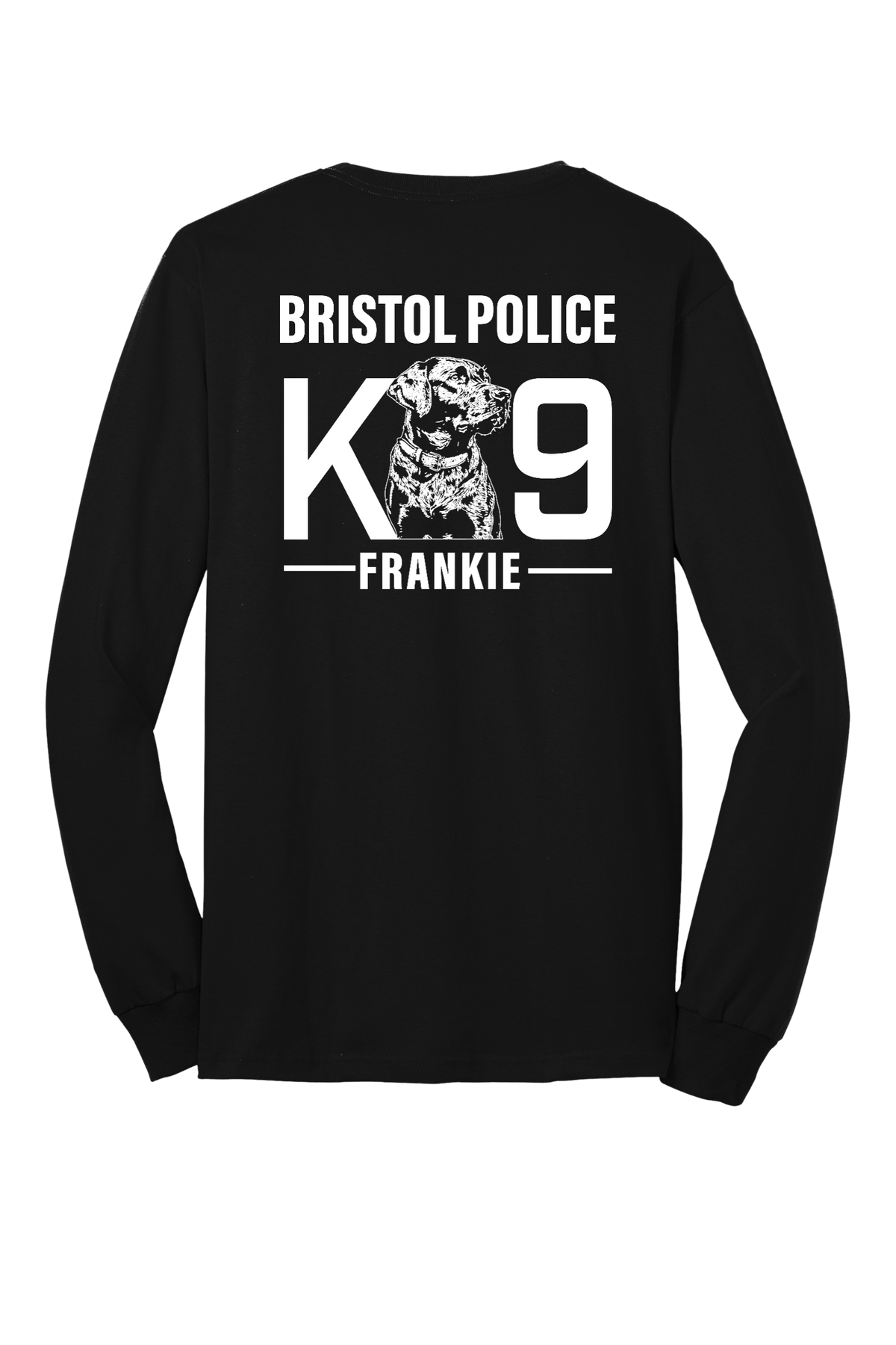 K9 Frankie Long Sleeve Core Blend T-shirt -Black (White Print)