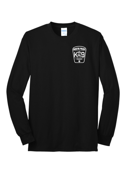 K9 Frankie Long Sleeve Core Blend T-shirt -Black (White Print)