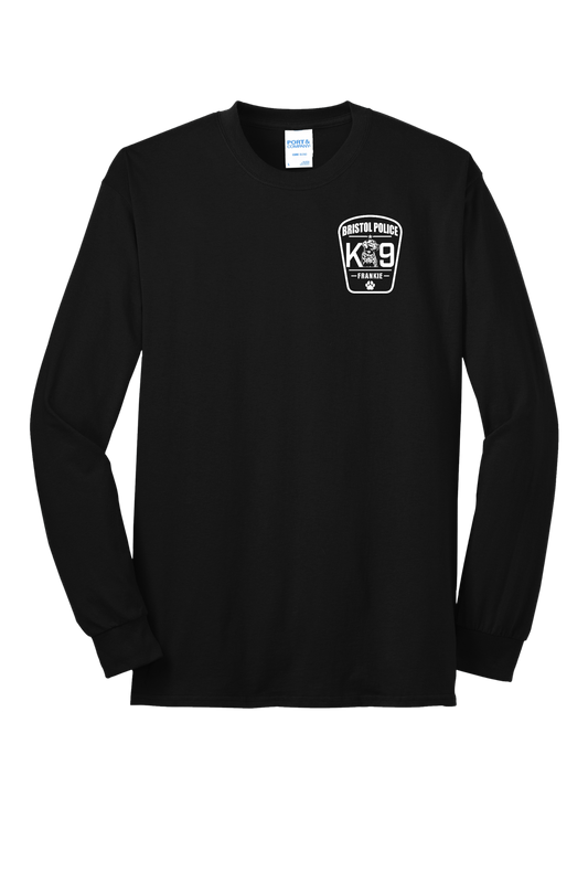 K9 Frankie Long Sleeve Core Blend T-shirt -Black (White Print)
