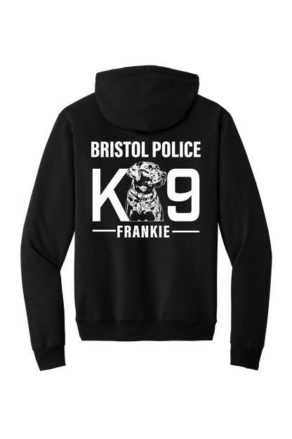 K9 Frankie Core Fleece Pullover Hooded Sweatshirt -Black (White Print)