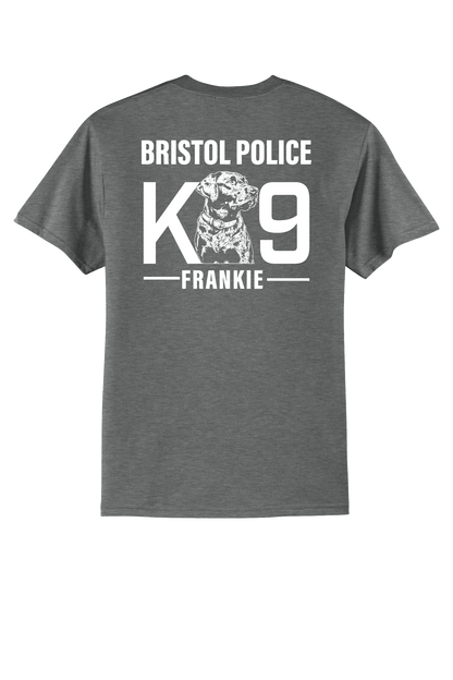K9 Frankie Core Blend T-shirt -Graphtec Heather (White Print)