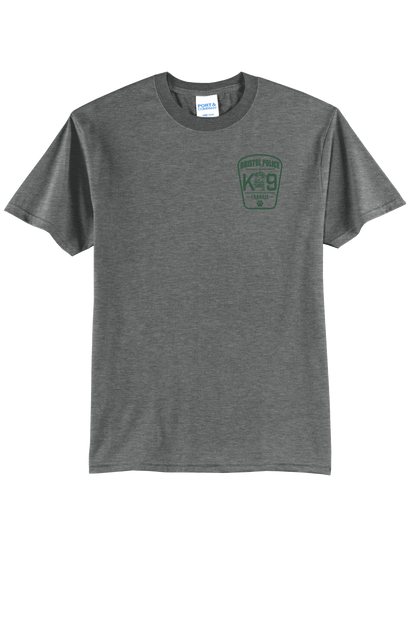 K9 Frankie Core Blend T-shirt -Graphtec Heather -(Forest Green Print)