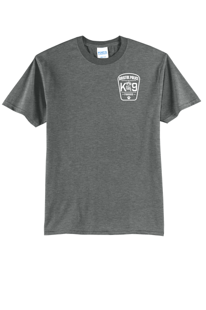 K9 Frankie Core Blend T-shirt -Graphtec Heather (White Print)