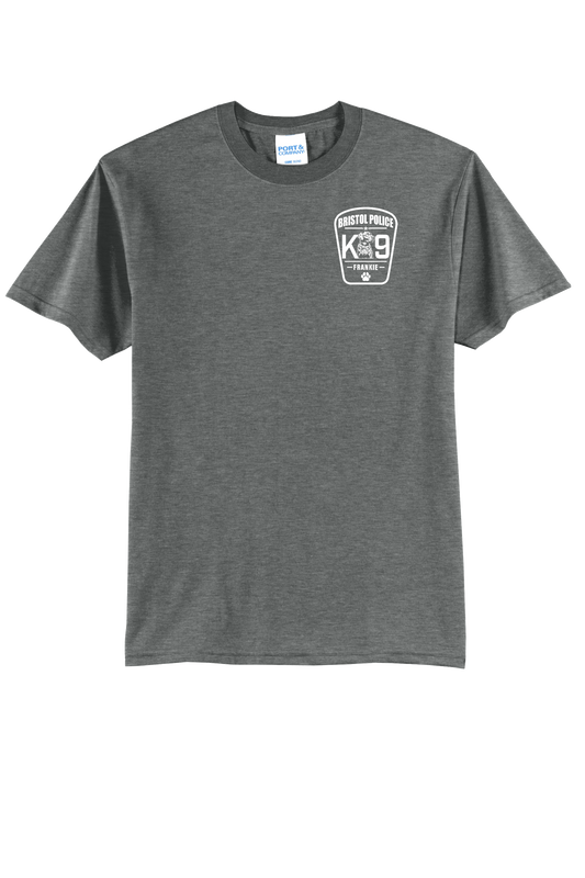 K9 Frankie Core Blend T-shirt -Graphite Heather (White Print)