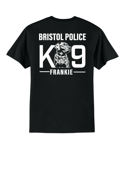 K9 Frankie Core Blend T-shirt -Black (White Print)