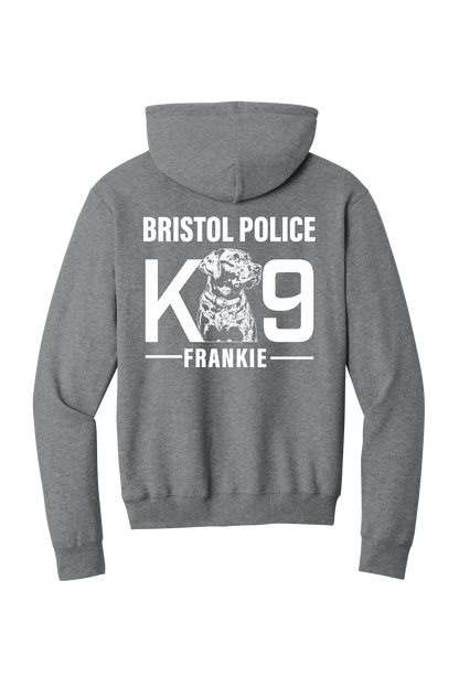 K9 Frankie Core Fleece Pullover Hooded Sweatshirt -Graphtec Heather (White Print)