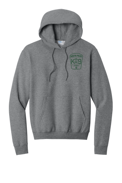 K9 Frankie Core Fleece Pullover Hooded Sweatshirt -Graphtec Heather (Forest Green Print)