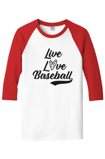 Live Love Baseball Raglan