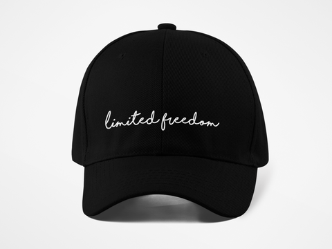 Cursive Limited Freedom Dad Hat Black