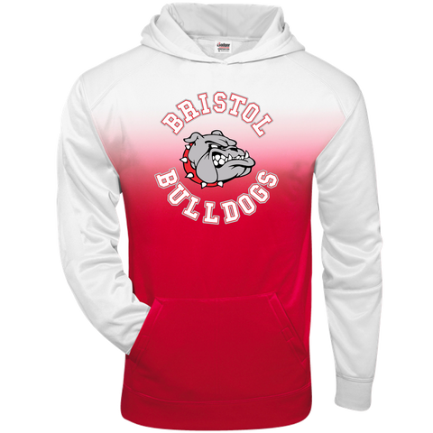 YOUTH Bristol Bulldogs Ombré Red Hooded Sweatshirt