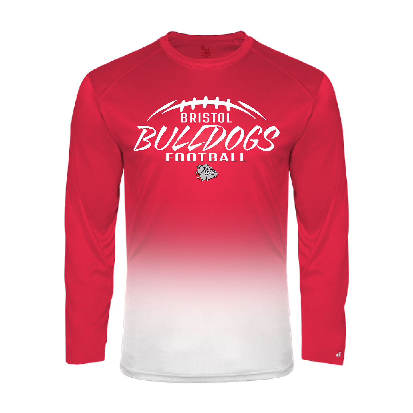 Bristol Bulldogs Red Ombre Long Sleeve
